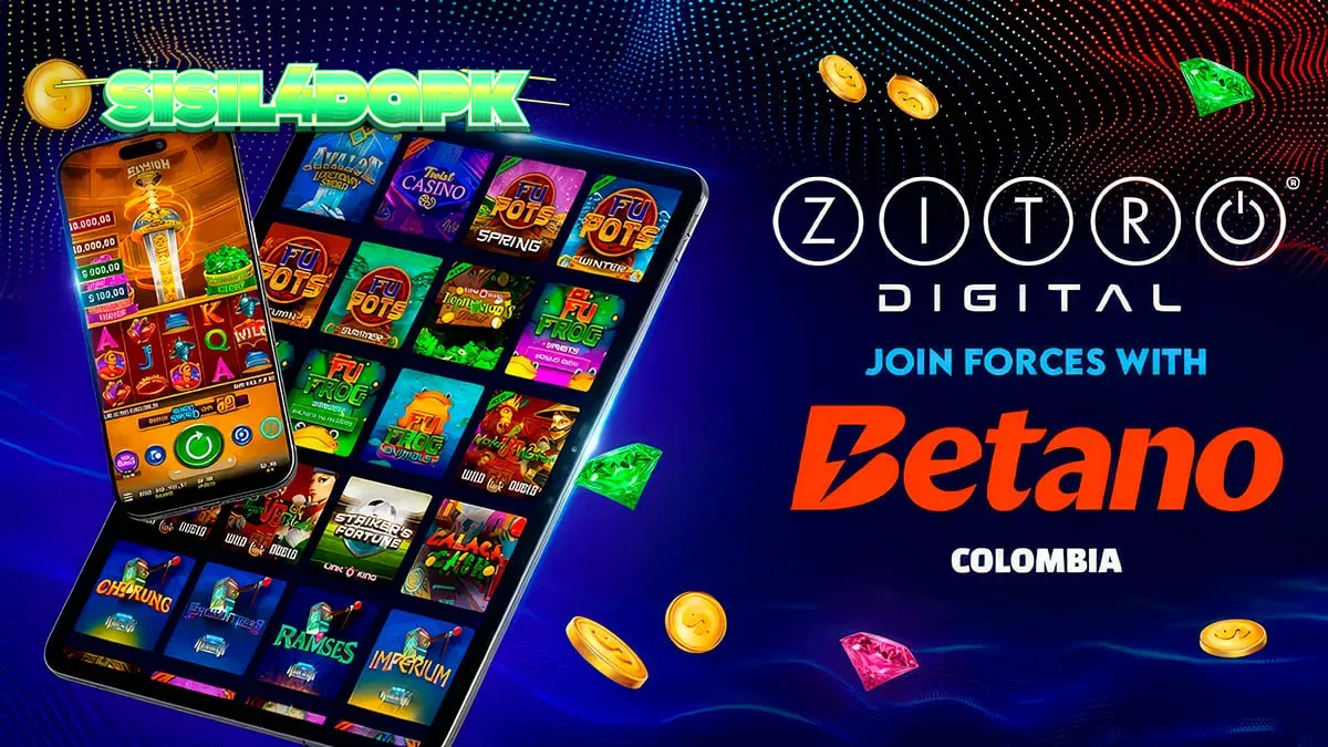 Tampilan antarmuka platform permainan daring Betano dengan koleksi slot Zitro Digital